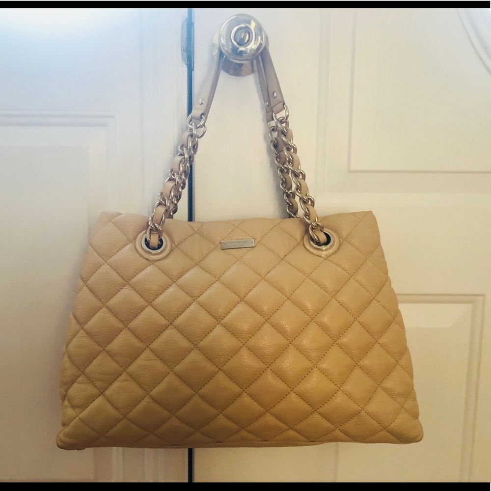 Kate Spade Maryanne Cashew Quilted Leather Tote